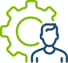 Icon of Gear and Person