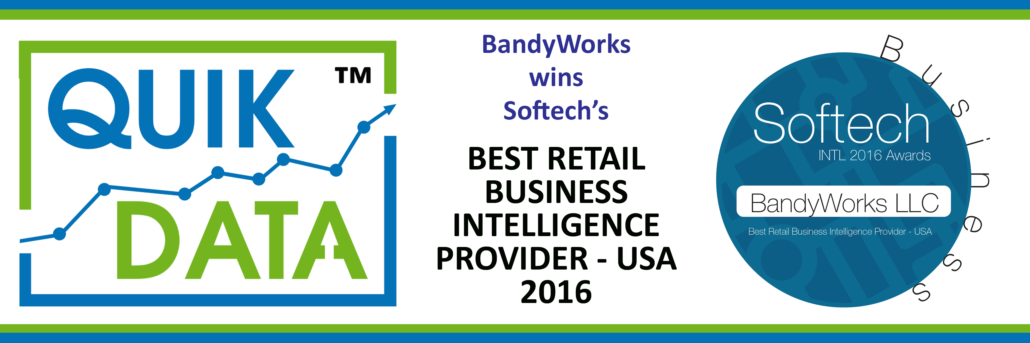 BandyWorks has been Awarded as Softech's 2016 "Best Retail Business Intelligence Provider USA"!