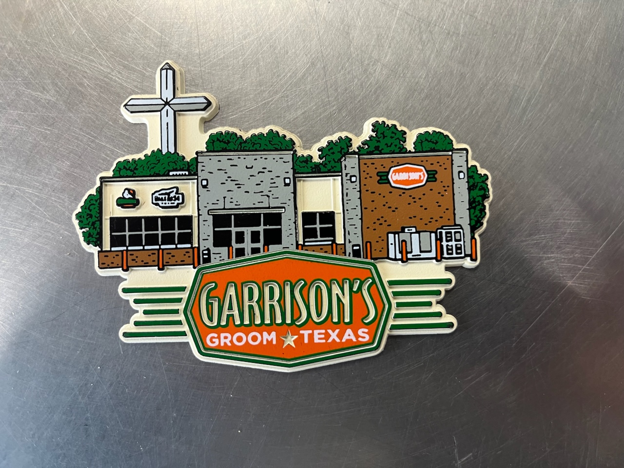 image of Garrison Food Mart magnetic at Vanessa's store representing the company values