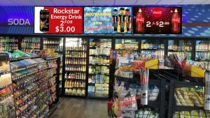 digital menu boards in convenience stores