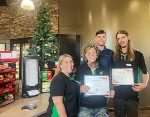 Employee recognition at a Rams convenience store supporting convenience store operations best practices.