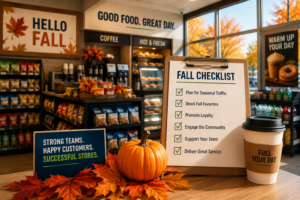 Fall store preparation checklist in a convenience store